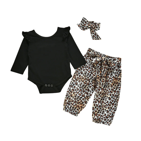 Phoebe Long Sleeve Onesie & Leopard Pants Set