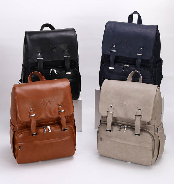 Leather Look Nappy Bags | 4 Colours