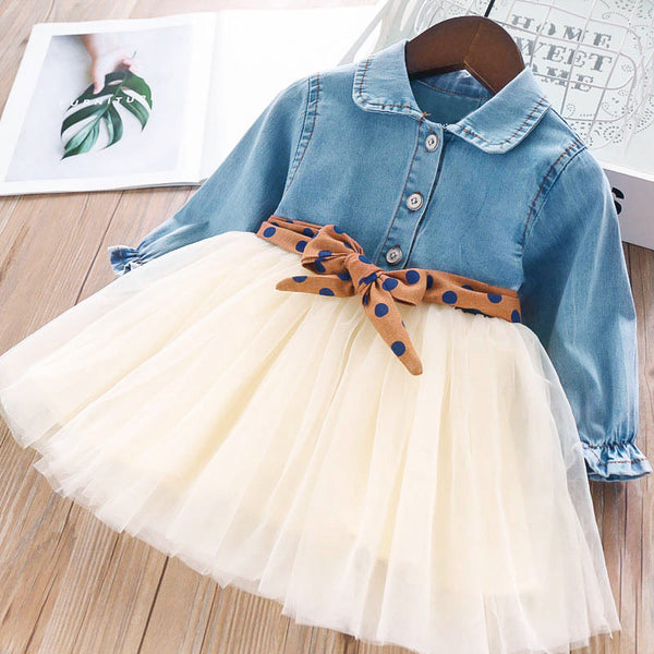 Denim tulle dress best sale