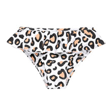 Load image into Gallery viewer, Holly White Leopard Ruffle Bikini Set