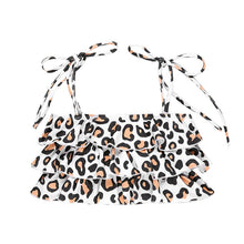 Load image into Gallery viewer, Holly White Leopard Ruffle Bikini Set