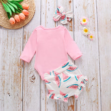 Load image into Gallery viewer, Watermelon Bloomer & Romper Set