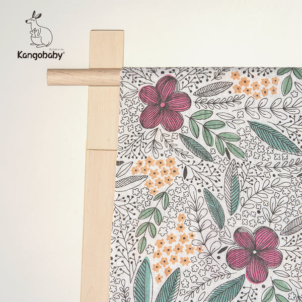 Kangobaby 2 Pack Bamboo Cotton Swaddle | Floral & Palm Leaf