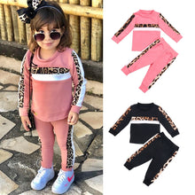 Load image into Gallery viewer, Leopard Print Tracksuit | Pink & Black