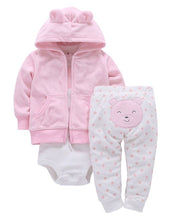 Load image into Gallery viewer, Terry Towelling Tracksuit & Onesie Set | Pink & White