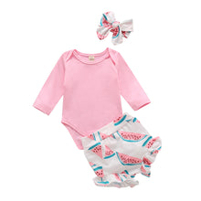 Load image into Gallery viewer, Watermelon Bloomer & Romper Set