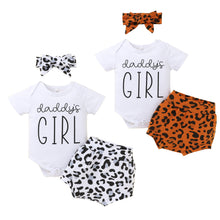 Load image into Gallery viewer, Daddy's Girls Onesie & Leopard Bloomer Set | 2 colours