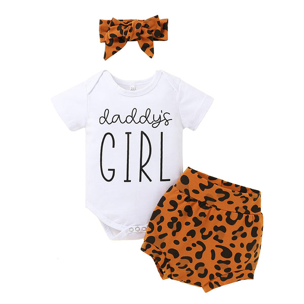 Daddy's Girls Onesie & Leopard Bloomer Set | 2 colours