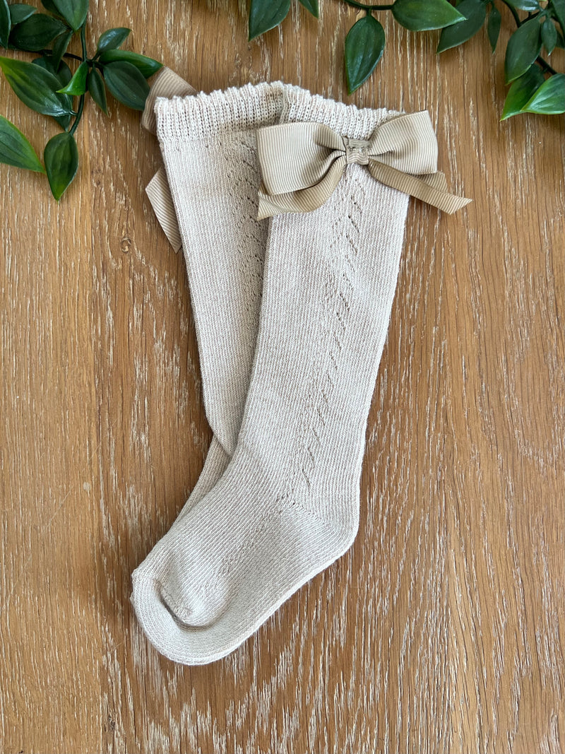 Kids Knee High Socks with Bow | 4 colours
