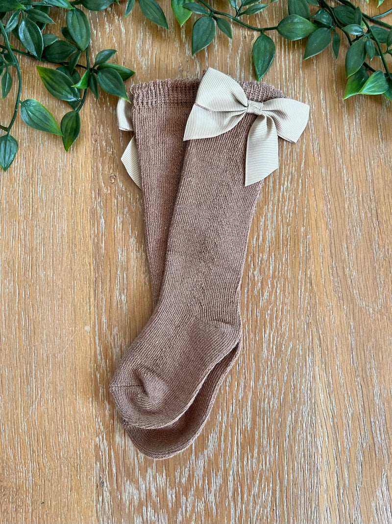 Kids Knee High Socks with Bow | 4 colours