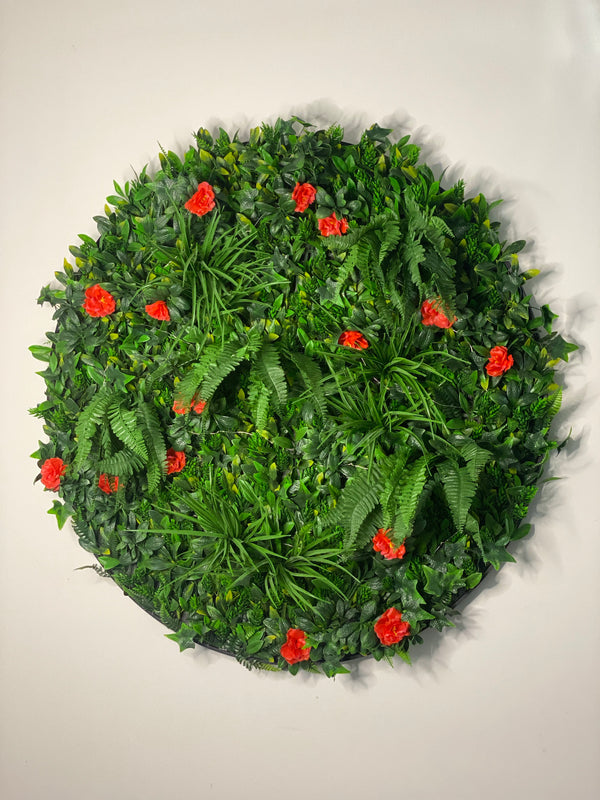 Vertical Garden Disc UV Resistant 1 Metre | Red Flower