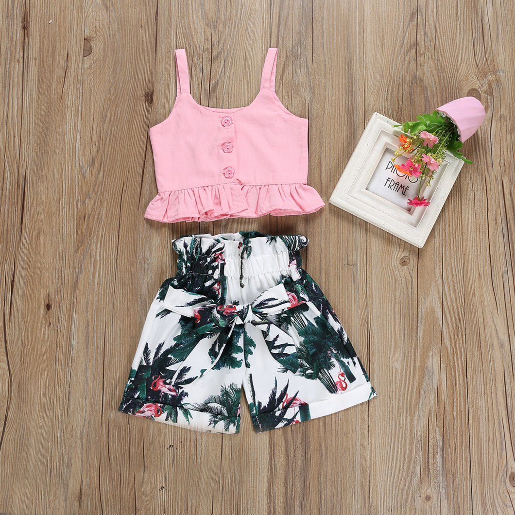 Tropical Flamingo Top & Short Set