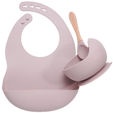 Load image into Gallery viewer, Silicone Bib,Bowl and Spoon set

