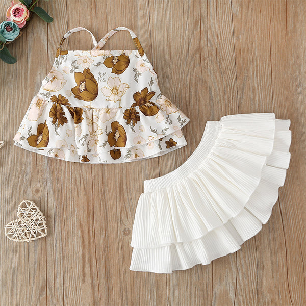 Autumn Ruffle Top with Skirt