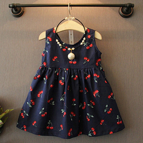 Navy Cherry Dress