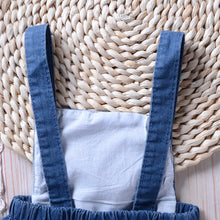 Load image into Gallery viewer, Denim Frill Overall Romper
