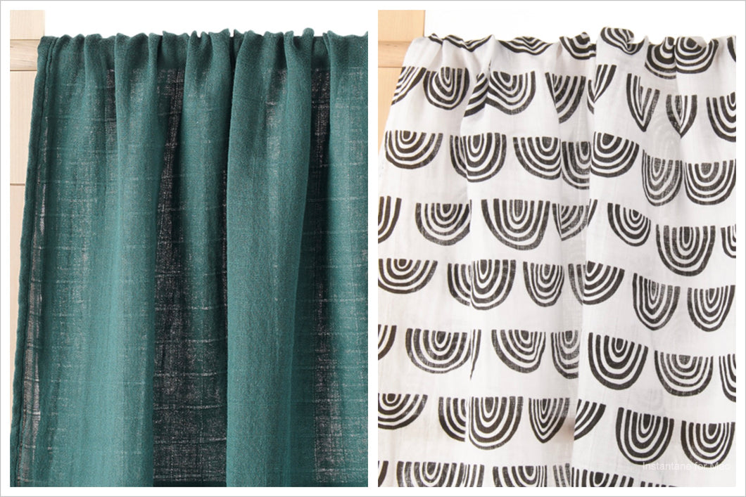 Kangobaby 2 Pack 100% Cotton Swaddle | Dark Teal & Rainbow#2