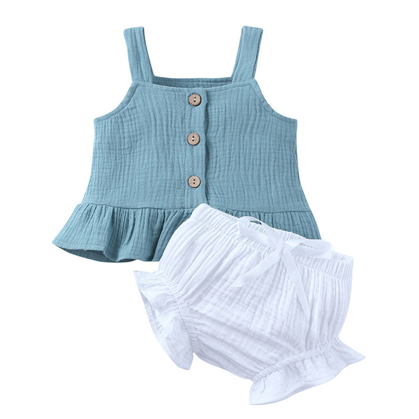 Frankie Ruffle Top & Bloomer Set | 2 Colours