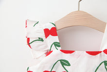 将图片加载到图库查看器，White Cherry Dress with Matching Hat
