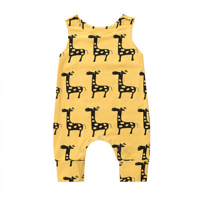 Sleeveless Giraffe Romper