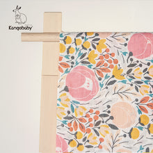 Load image into Gallery viewer, Kangobaby 2 Pack Bamboo Cotton Swaddle | Peonies &amp; Poppys

