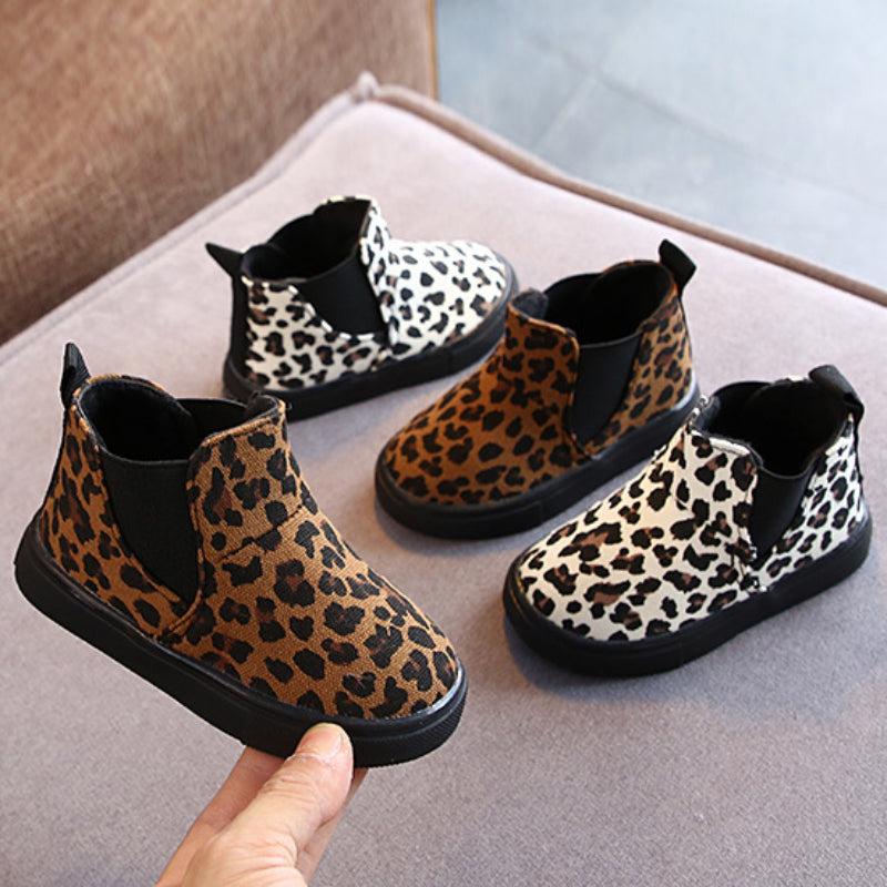 Elastic Sided Leopard Print Boots | 2 Colours