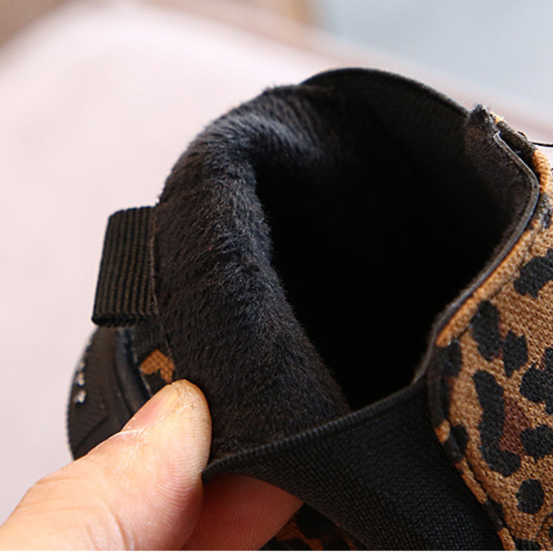 Elastic Sided Leopard Print Boots | 2 Colours