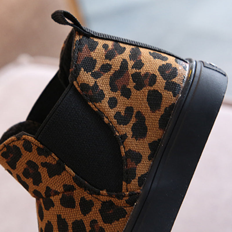 Elastic Sided Leopard Print Boots | 2 Colours