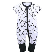 Load image into Gallery viewer, Drew Short Sleeve Onesie, Navy Tropical
