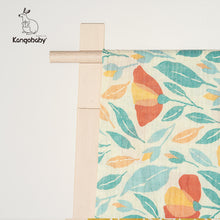 Load image into Gallery viewer, Kangobaby 2 Pack Bamboo Cotton Swaddle | Peonies &amp; Poppys
