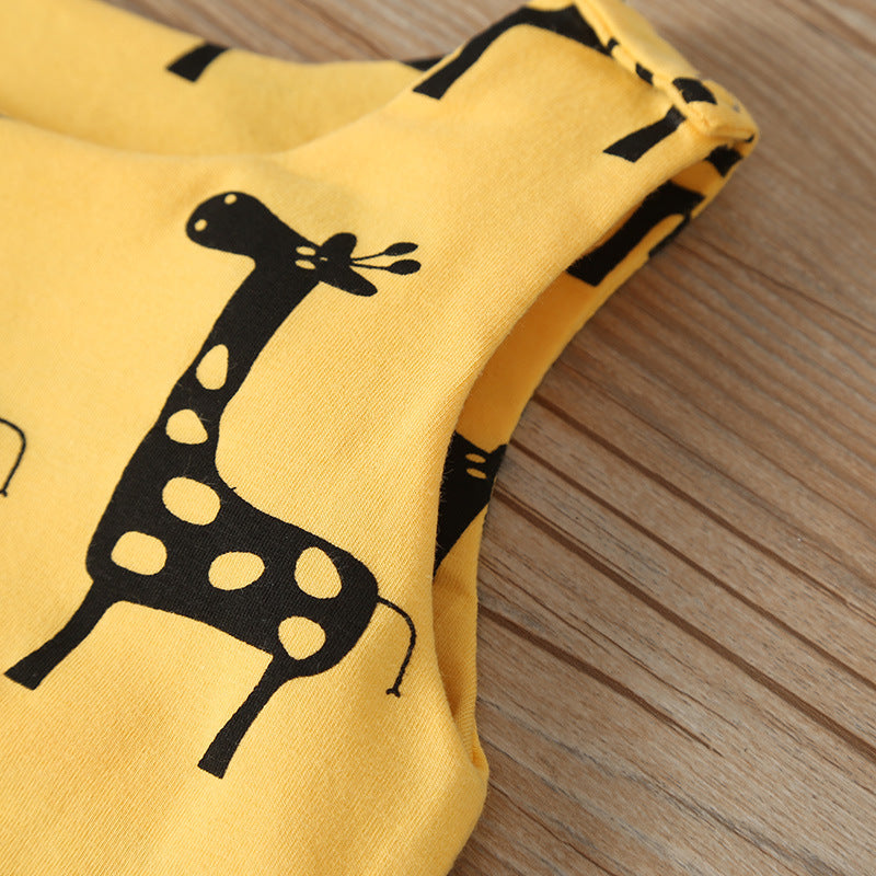 Sleeveless Giraffe Romper