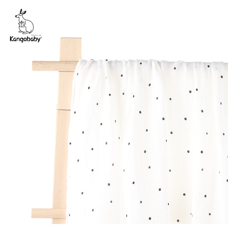 Kangobaby 2 Pack Bamboo Cotton Swaddle | Arrows & Polka Dots