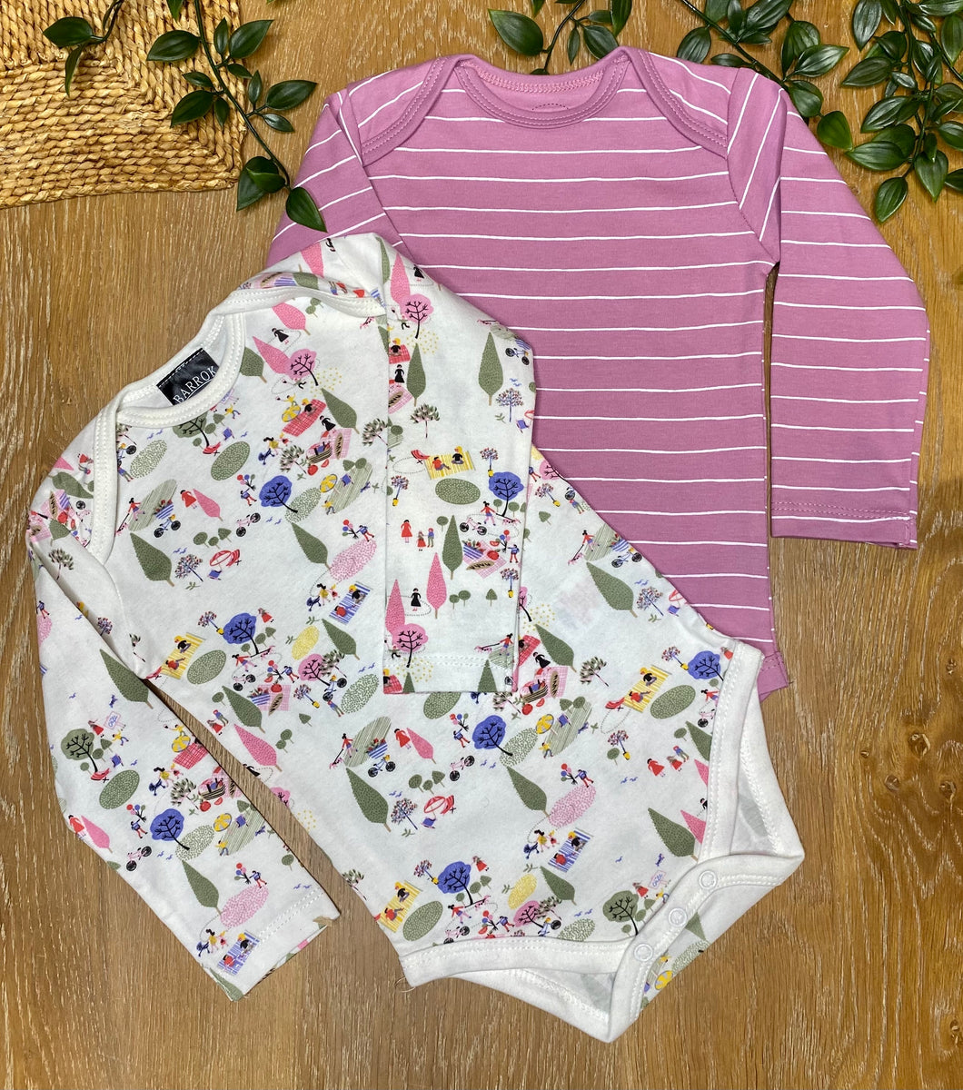 2 Pack Long Sleeve Onesie | Picnic & Lilac