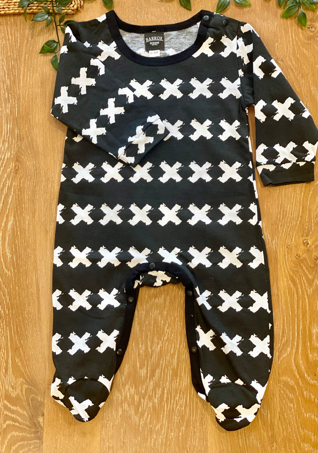 Black & White Cross Romper