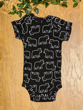 Load image into Gallery viewer, 2 Pack Short Sleeve Onesie | Black &amp; White Bears
