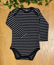 Load image into Gallery viewer, 2 Pack Long Sleeve Onesie | Sage Forrest &amp; Black White Stripe
