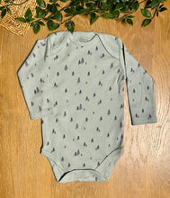 Load image into Gallery viewer, 2 Pack Long Sleeve Onesie | Sage Forrest &amp; Black White Stripe
