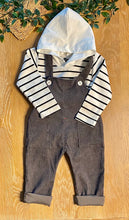 将图片加载到图库查看器，Corduroy Overalls &amp; Hoodie Set | Grey &amp; White
