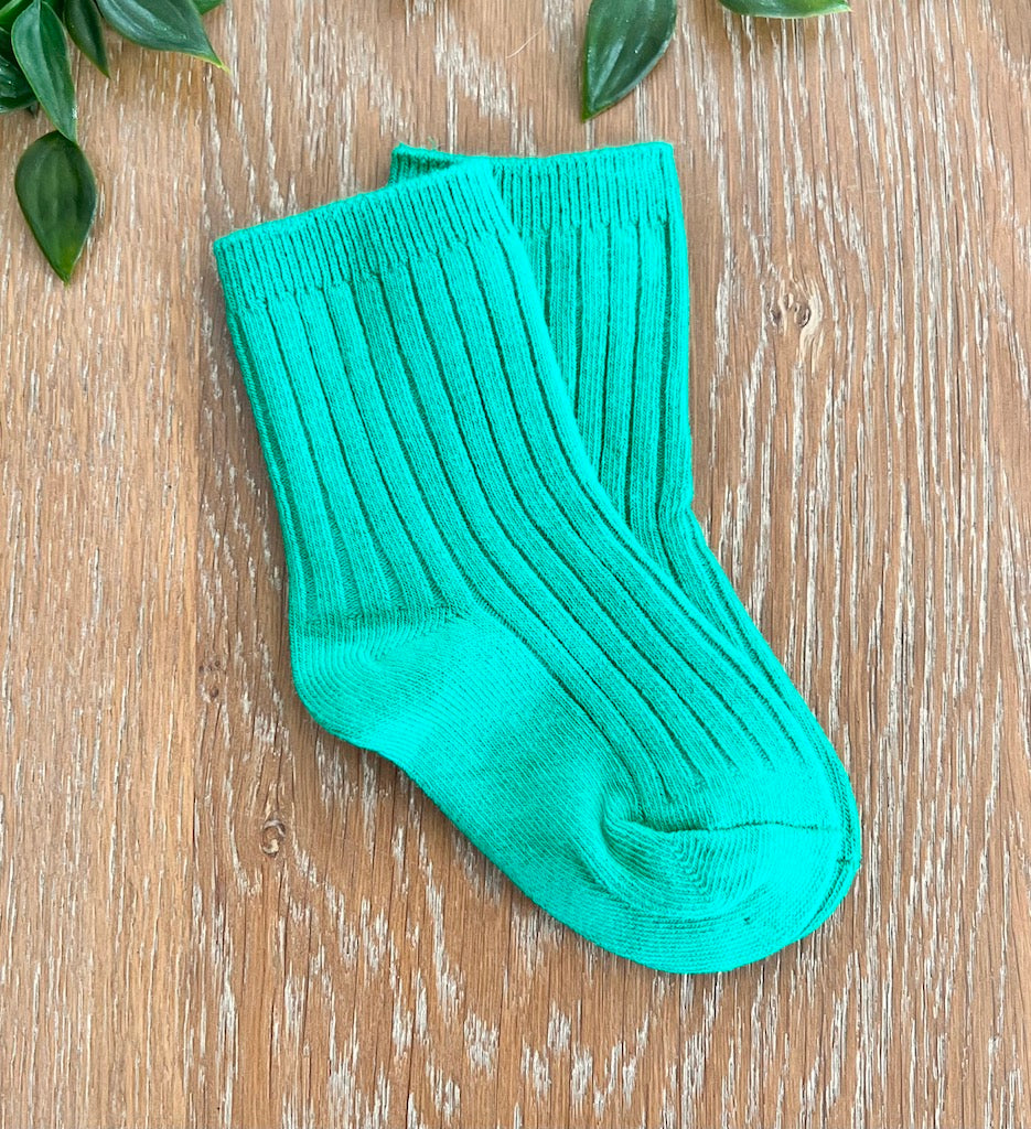 Kids Coloured Crew Socks | 14 colours